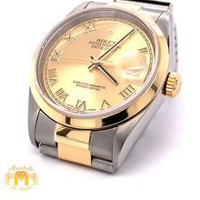 Load image into Gallery viewer, Rolex Datejust Watch with Two-tone Oyster Bracelet (36 mm, roman numerals dial)