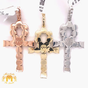 7ct Diamond and 14k Gold XXL Ankh Pendant