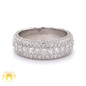 14k Gold Eternity Band with  Round Diamond  (Solid Ring)