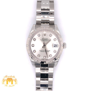 31mm Ladies’ Rolex Datejust Watch with Stainless Steel Oyster Bracelet (factory diamond dial & bezel)