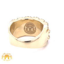 Load image into Gallery viewer, 14k Gold Monster #12 Ring with Baguette &amp; Round Diamond