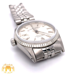 36mm Rolex Datejust Watch with Stainless Steel Jubilee Bracelet (fluted bezel, non-quick set)
