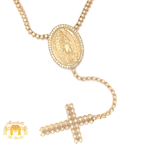 7.65ct Diamond 14k Gold Rosary