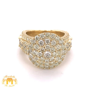4.5ct Round Diamond and 14k Gold Monster #15 Ring