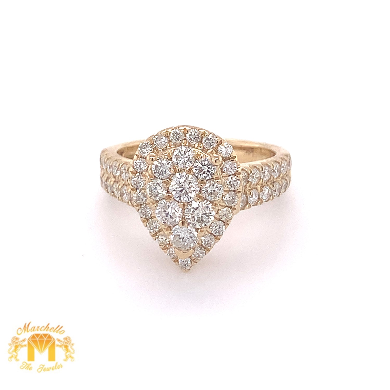 14k Gold Ladies' Pear-shaped Diamond Ring