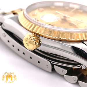 Rolex Datejust Watch with Two-tone Jubilee Bracelet (36 mm, factory diamond dial)