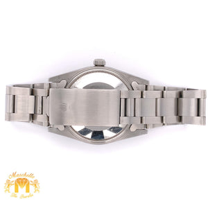 34mm Rolex Date Watch with Stainless Steel Oyster Bracelet (smooth bezel)