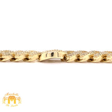 Load image into Gallery viewer, 4.75ct Round Diamond and 10k Gold Hybrid Cuban Bracelet (prong setting)