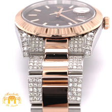 Load image into Gallery viewer, 41mm 4.50ct Rolex Datejust 2 Watch with Two-tone Rose Gold Jubilee Band and Fluted Bezel (chocolate dial)