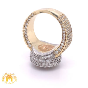 4.11ct Diamond and 14k Gold Cake Ring (tri-color)