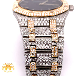 Iced Out Audemars Piguet  AP Diamond Watch (33mm, factory two-tone)