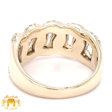 Load image into Gallery viewer, 14k Gold Diamond Cuban Link Ring (2 rows)