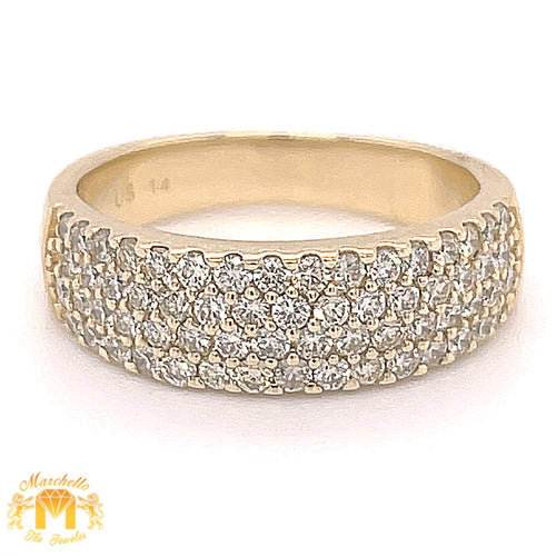 14k Gold Diamond Band  (4 rows)