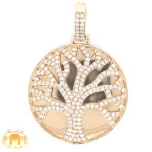 Load image into Gallery viewer, 14k Gold Large Tree of Life Diamond Pendant and Rope Necklace