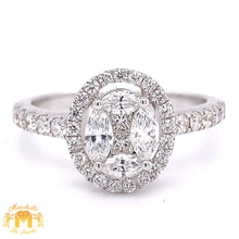 Load image into Gallery viewer, 18k Gold and Diamond Oval-shaped Engagement Ring with a Halo