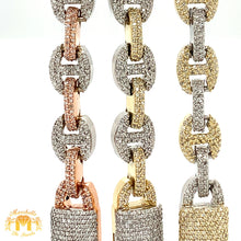 Load image into Gallery viewer, 5.86ct Diamond and Gold 8.5mm Box Clasp Mariner Link Chain (choose a color)