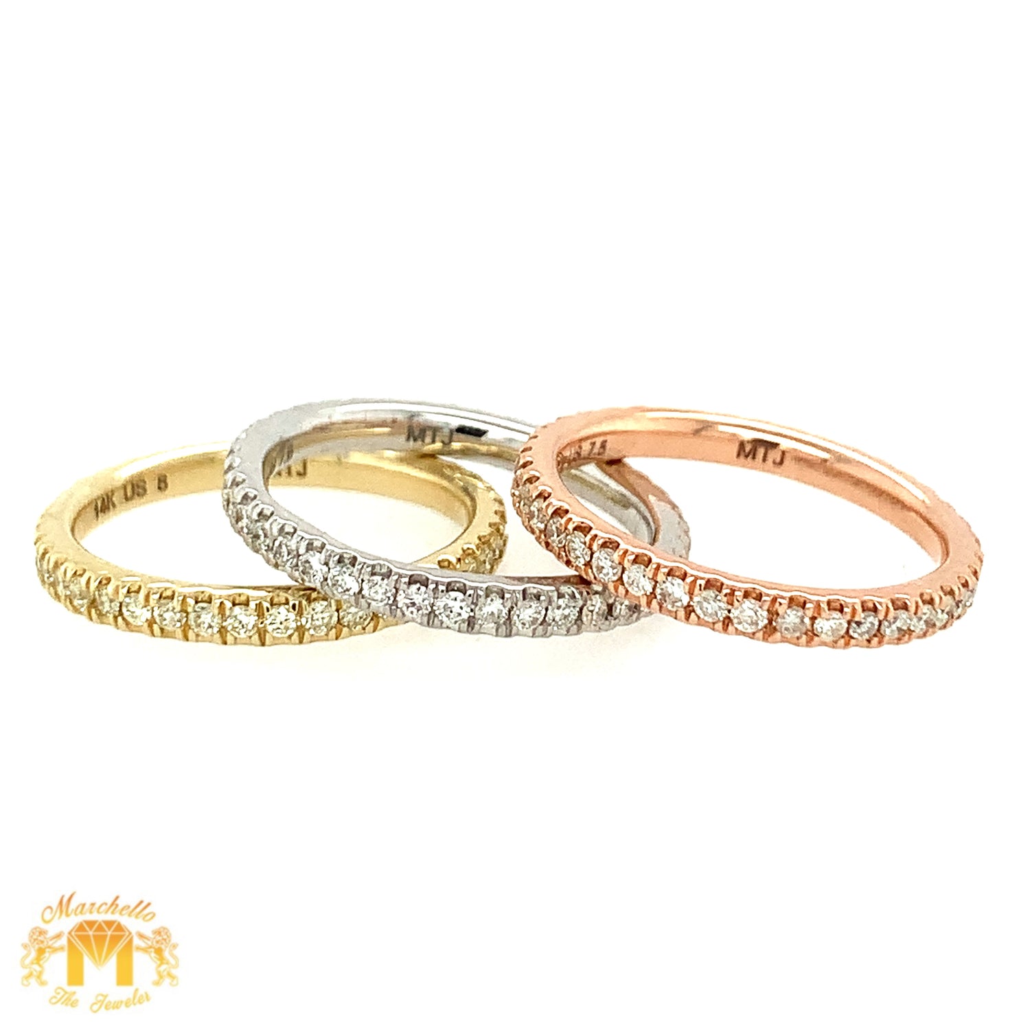 14k Gold Diamond Eternity Band (choose a color)