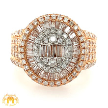 Load image into Gallery viewer, 14k Gold Baguette Cake Diamond Ring (side diamonds, choose gold color)