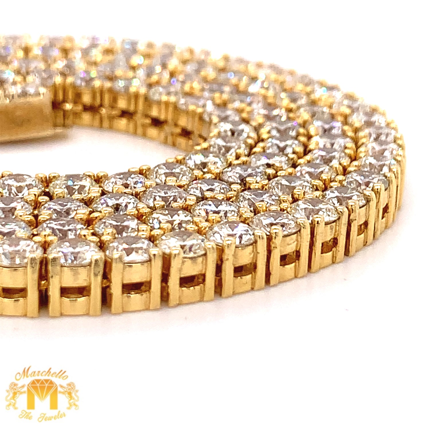 35ct Diamond 14k Gold Tennis Chain (25 pointers)