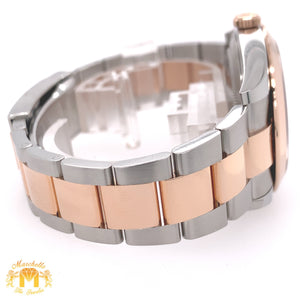 41mm Rolex Datejust 2 Watch with Two-tone Rose Gold Oyster Bracelet (2021, papers, smooth bezel)