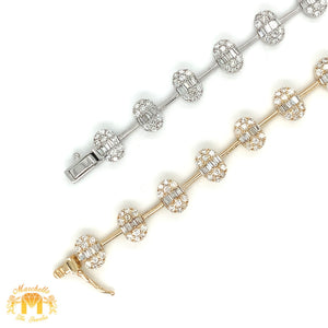 14k White Gold Ladies’ Ovals on a String Diamond Bracelet (choose your color)