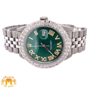 36mm 3.6ct Diamond Rolex Datejust Watch with Stainless Steel Jubilee Bracelet