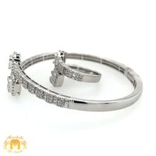 Load image into Gallery viewer, White Gold and Diamond Twin Squares Cuff Bracelet and Ring Set