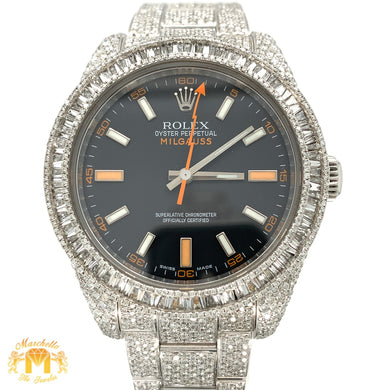 Iced Out 40mm Rolex Milgauss Diamond Watch