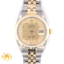 Load image into Gallery viewer, Rolex Datejust Watch with Two-tone Jubilee Bracelet (36 mm, quick set, jubilee dial)