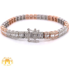 Load image into Gallery viewer, 4.9ct Diamond 14k Gold 5.5mm Strip Bracelet (unisex, choose your color)