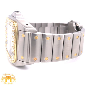 42mm Cartier Santos de Cartier Watch with XXL Diamond Bezel (large model, factory two-tone)