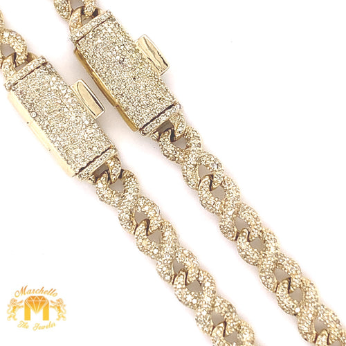 8ct Diamond and Gold 5.5mm Infinity Link Chain (box clasp)
