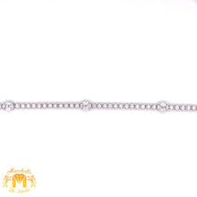 Load image into Gallery viewer, 18k White Gold Fancy Tennis Diamond Bracelet