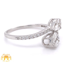 Load image into Gallery viewer, 18k White Gold and Diamond Pear-shape and Oval Ladies&#39; Ring (VS diamonds)