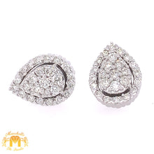 Load image into Gallery viewer, 14k Gold Pear-shaped Diamond Earrings