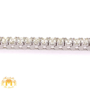 9.40ct Diamond 14k White Gold Tennis Bracelet (VS clarity diamonds)