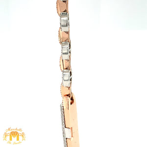 5.86ct Diamond and Gold 8.5mm Box Clasp Mariner Link Chain (choose a color)