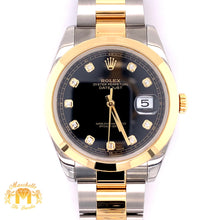 Load image into Gallery viewer, 41mm Rolex Datejust 2 Watch with Two-tone Oyster Bracelet (smooth bezel, factory diamond dial)