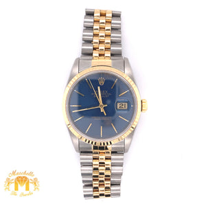 Rolex Datejust Watch with Two-tone Jubilee Bracelet (36 mm, quick set, royal blue dial)