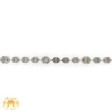 Load image into Gallery viewer, VVS/vs high clarity diamonds set in a 18k White Gold Fancy Octagon Link Bracelet (VVS baguettes)