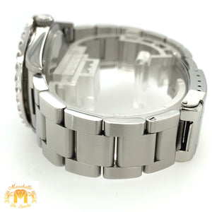 36mm Rolex Explorer Diamond Watch with Custom Diamond Bezel