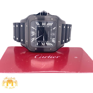 40mm Santos de Cartier Watch with Rubber Band (papers)