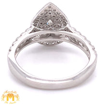 Load image into Gallery viewer, 14k Gold Double Halo Pear-Shaped Engagement Diamond Ring (pear-shaped solitaire center)