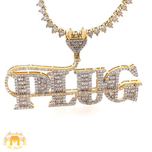 Load image into Gallery viewer, 4.89ct Diamond and Gold Plug Pendant and Tennis Chain (1 pointers)