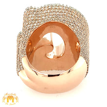 Load image into Gallery viewer, 9ct Diamond and Gold Custom 3D Initial Ring (solid, choose your color)
