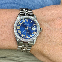 Load image into Gallery viewer, 36mm Diamond Rolex Datejust Watch with Stainless Steel Jubilee Bracelet (non quick-set)