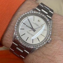 Load image into Gallery viewer, 34mm Rolex Oyster Perpetual Diamond Watch with Custom Diamond Bezel
