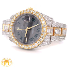 Load image into Gallery viewer, 41mm Diamond Rolex Datejust 2 Watch with Two-tone Oyster Bracelet (Wimbledon dial, iced out)
