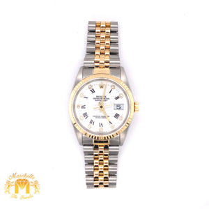 36mm Rolex Datejust Watch with Two-tone Jubilee Bracelet (quick set, diamond hour markers)