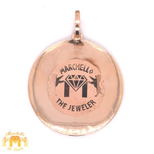 Load image into Gallery viewer, 14k Gold XXL Memory Picture Pendant and Gold Chain Set with  Round Diamond (Solid Back)